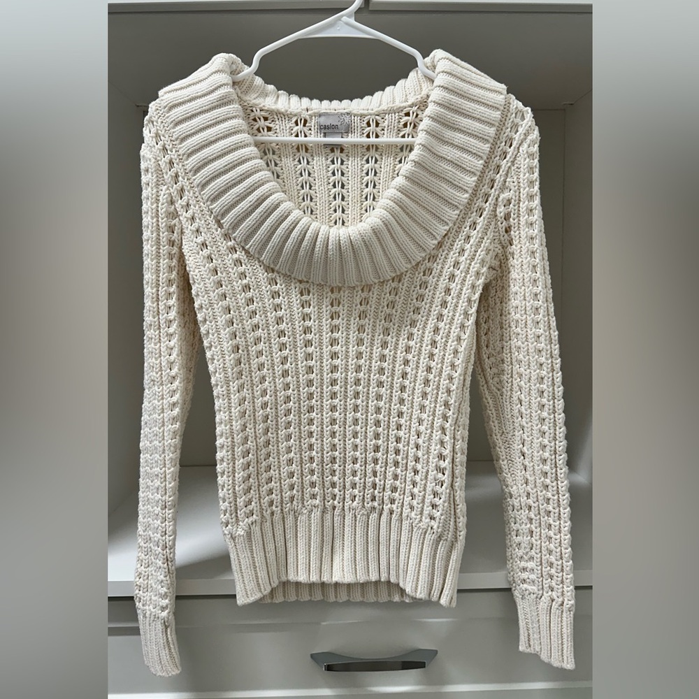 Caslon Cream Cowl Neck Sweater